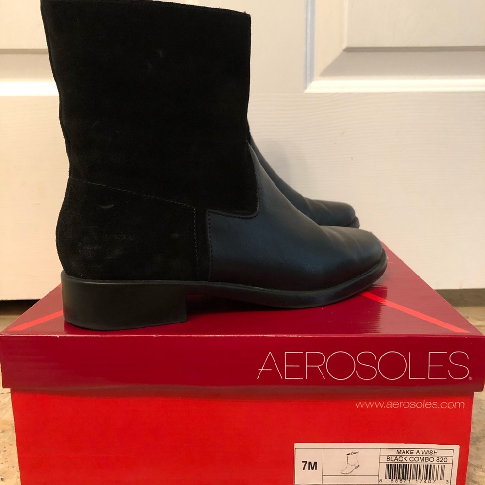 Aerosole Make A Wish Black Combo Boots
